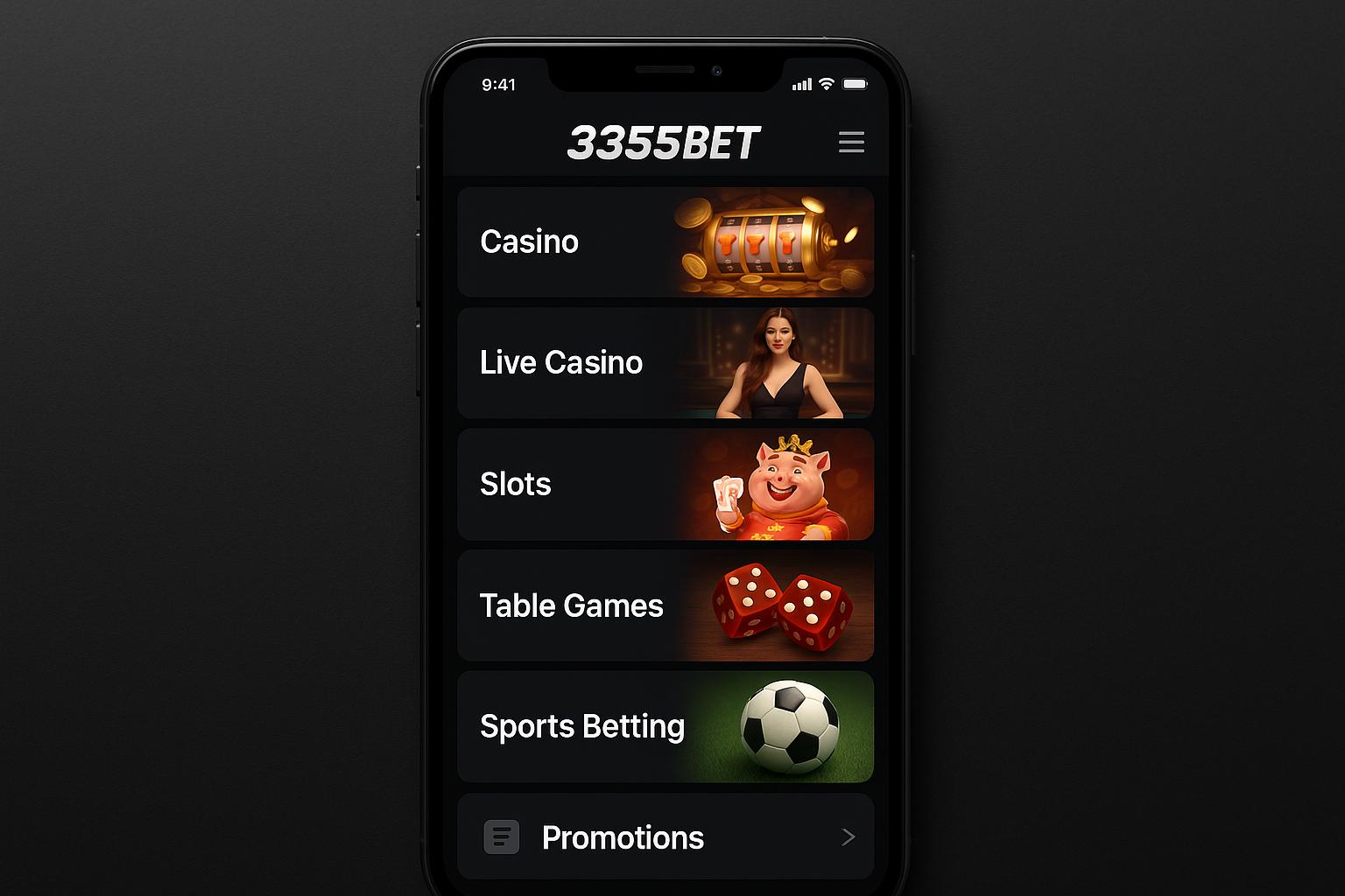 Baixar o 3355BET Cassino App